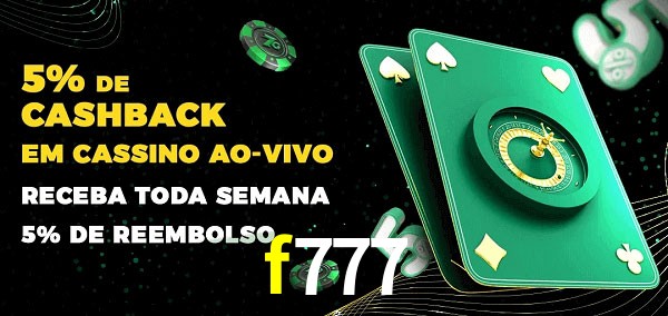 Promoções do cassino ao Vivo f777